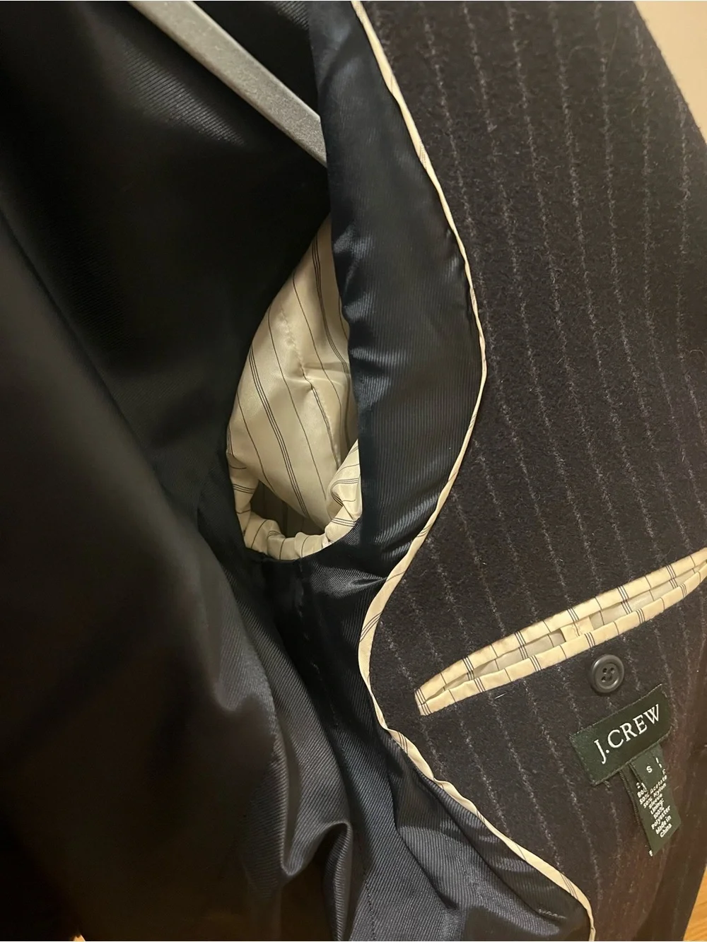 J. Crew Dark Navy Wool Pinstripe Men's Blazer size S